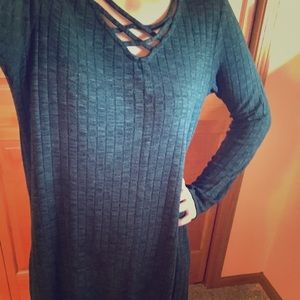 🔴 LAST CHANCE 🔴 Maurices Teal Long Sleeve Sweater Dress